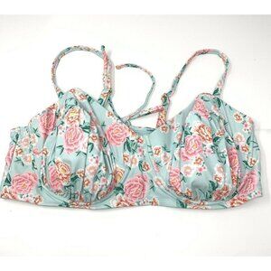 xhilaration Women Multicolor Floral Bikini Swim Bra Top Separate Size 26W